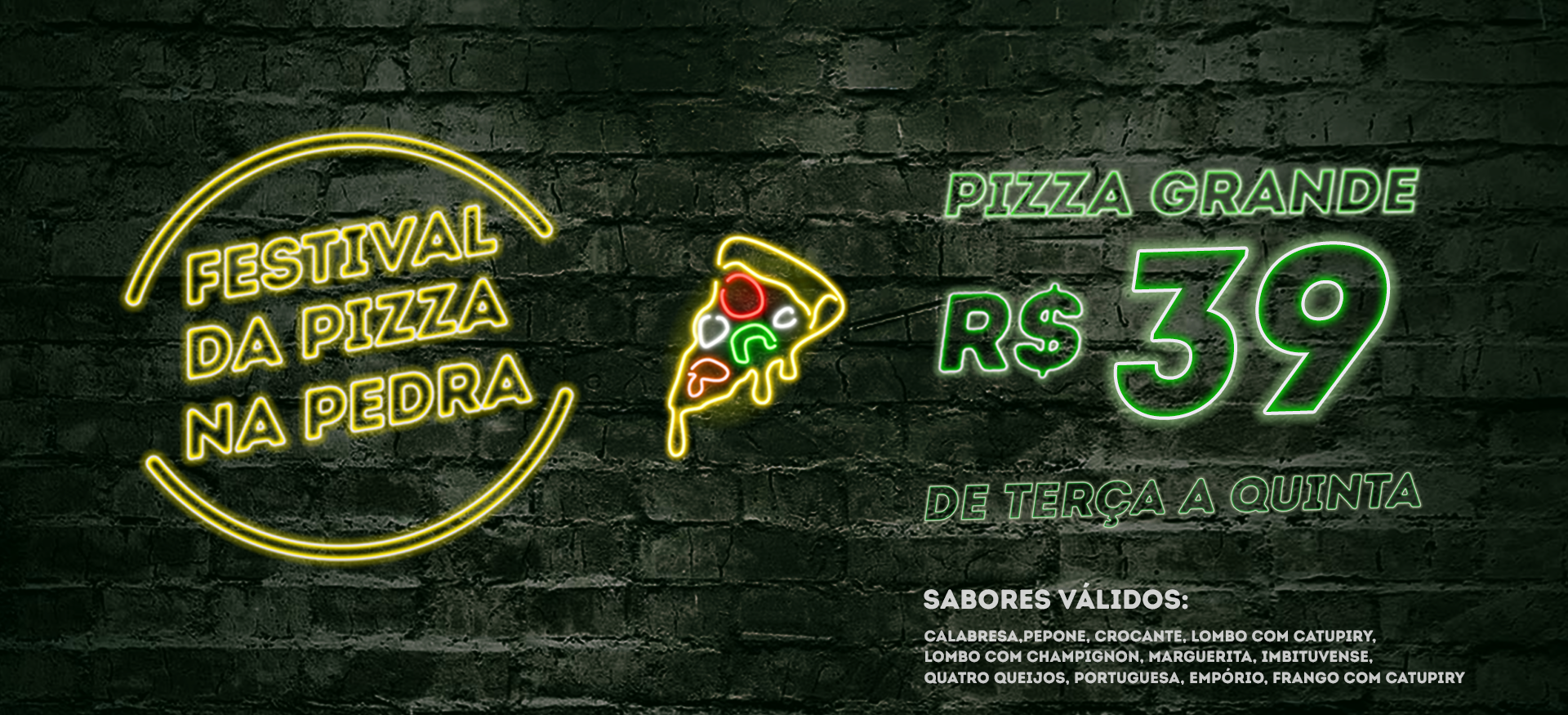 Festival da pizza na pedra pizzaria em Curitiba