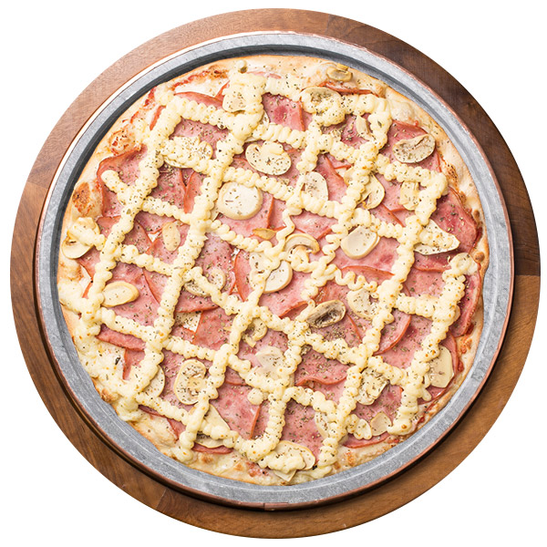 Pizza de LOMBO COM CHAMPIGNON SEM GLÚTEN